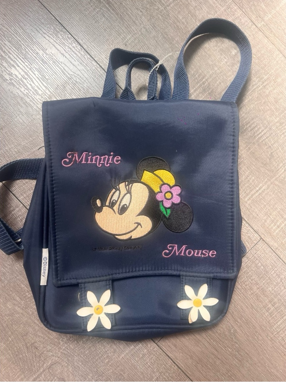 Vintage RARE 1990s Disney
Minnie Mouse backpack Daisy accents